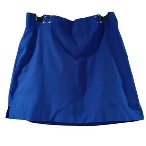 Rafaella Womens Large Comfort Blue Skort Elastic Waist Pull On Tennis Sport EUC